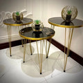 Set of 3 round tables