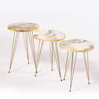Set of 3 round tables