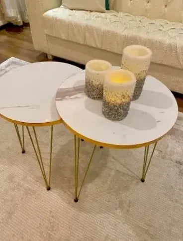 Set of 3 round tables