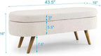 Modern upholstered Storage Bench | Teddy bear fabric | Storage box