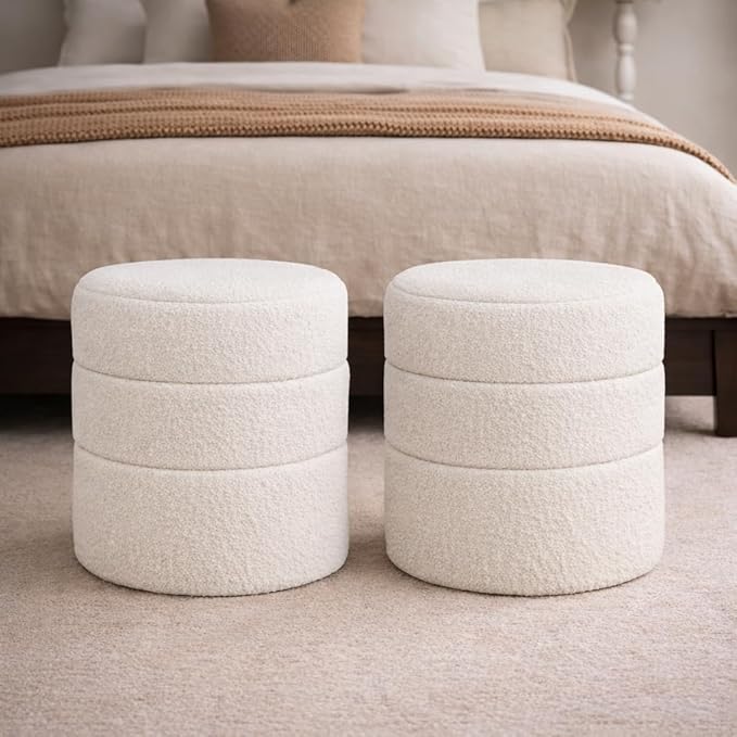 Marshmallow Round Stool
