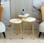 Set of 3 round tables