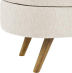 Modern upholstered Storage Bench | Teddy bear fabric | Storage box