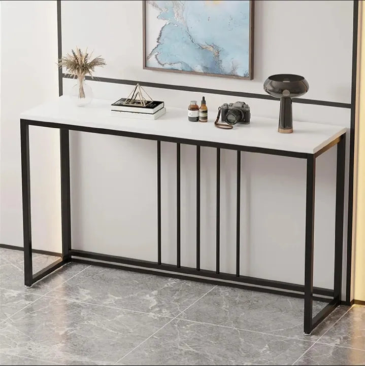 Minimal metallic base console table