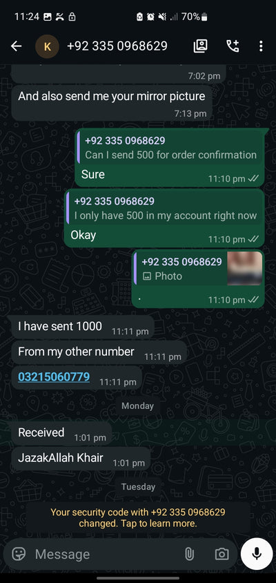 Customer review screenshot