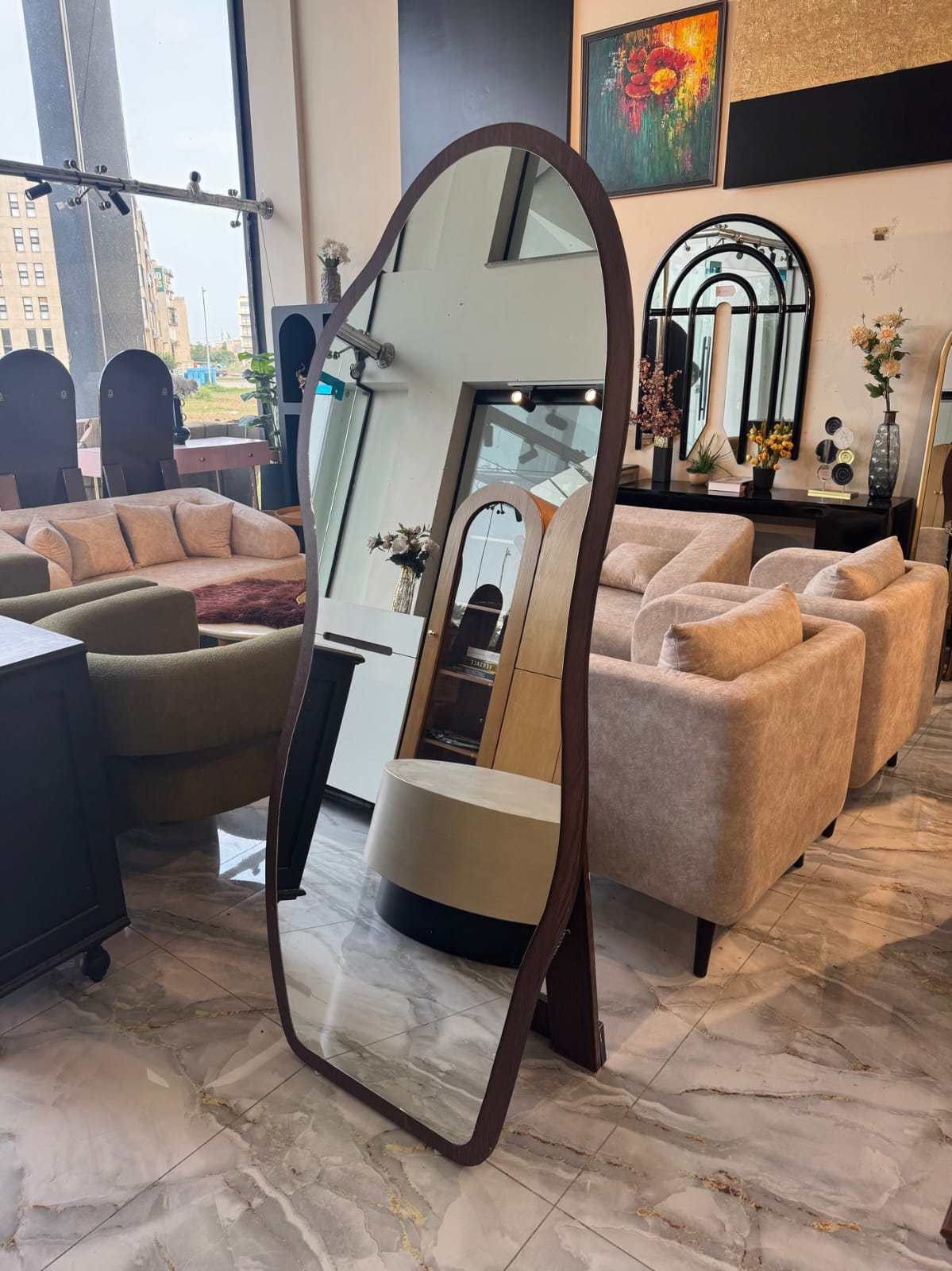 Luxury Full length Ripple mirror