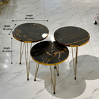 Set of 3 round tables