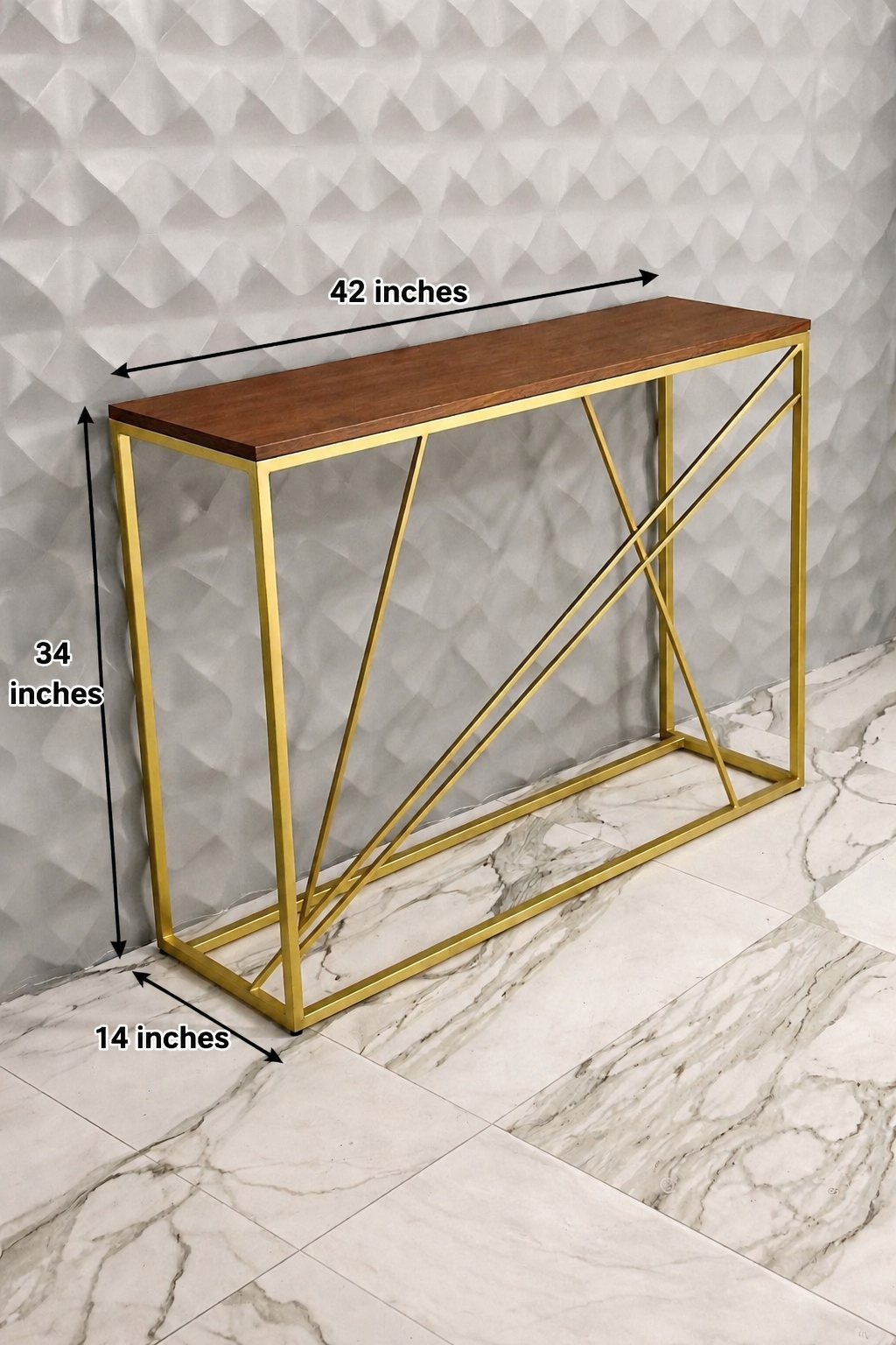 Premium metal console table
