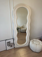 Bouclè Full length upholstery mirror |6×2.3 feet | 3 in 1 mirror | customisable