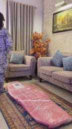 Ripple full length mirror |6×2 feet | Boucle Fabric