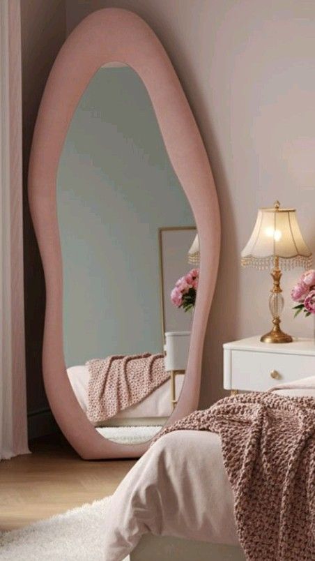 Ripple 2 Full length mirror | bouclé Fabric | 6×2.3 Feet | 3 in 1 mirror.