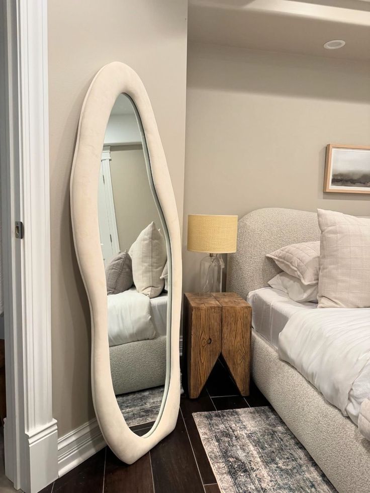 Ripple 2 Full length mirror | bouclé Fabric | 6×2.3 Feet | 3 in 1 mirror.