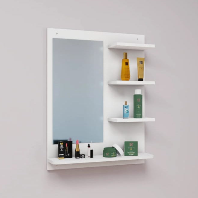 Luxury Dresser | With Floating shelves| wall mounting | Clear reflection.