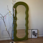 Bouclè Full length upholstery mirror |6×2.3 feet | 3 in 1 mirror | customisable
