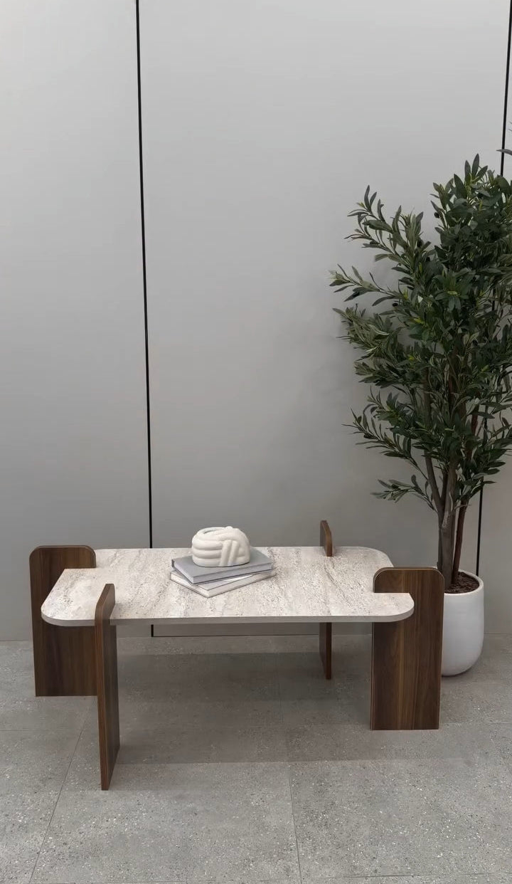 Modern Interlocking Coffee Table | Self Assembly | space saving | lightweight