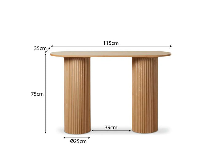 Fluted Arch Console Table | Wooden Made | Elegant Design
