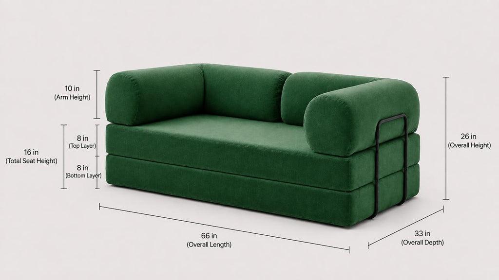 Haven Modular Sofa Bed |Interconvertable | Space Saving | lightweight.