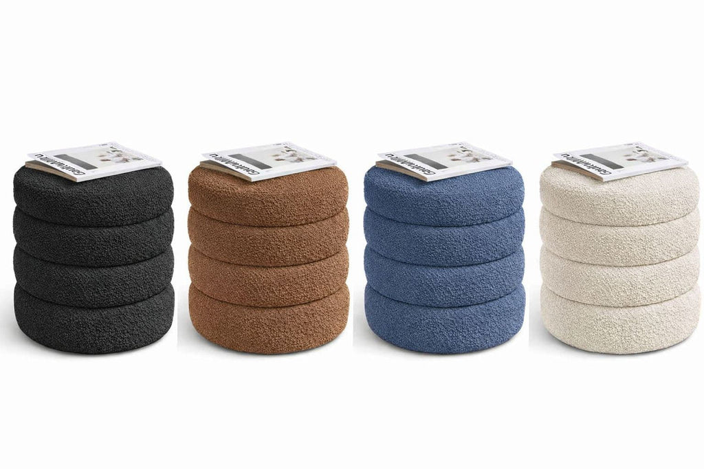Cozy stacked round Ottoman
