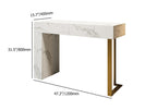 Luxe Vein Marble Console Table | High gloss | Brass Accent