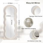 Bouclè Full length upholstery mirror |6×2.3 feet | 3 in 1 mirror | customisable