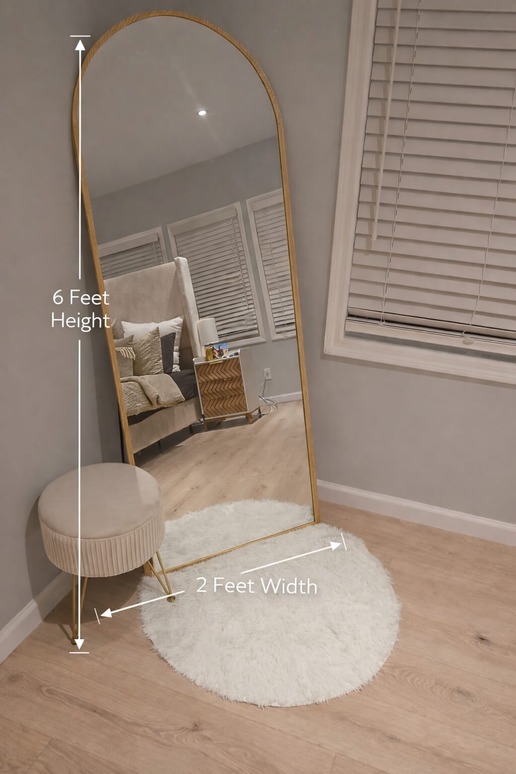 Arch full length mirror (Gold)