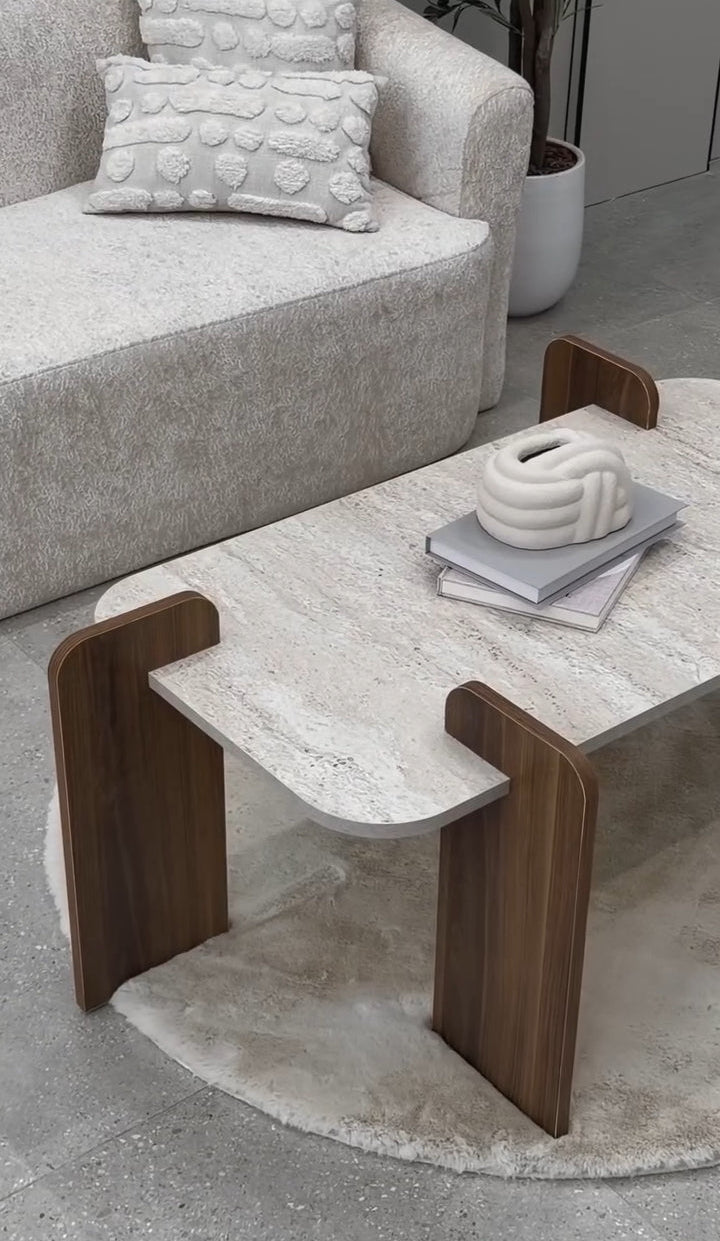 Modern Interlocking Coffee Table | Self Assembly | space saving | lightweight