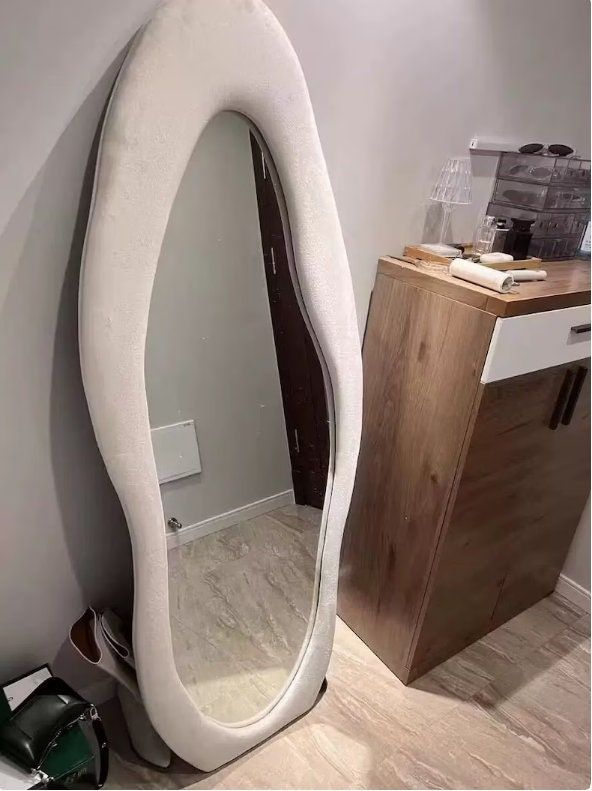 Ripple 2 Full length mirror | bouclé Fabric | 6×2.3 Feet | 3 in 1 mirror.