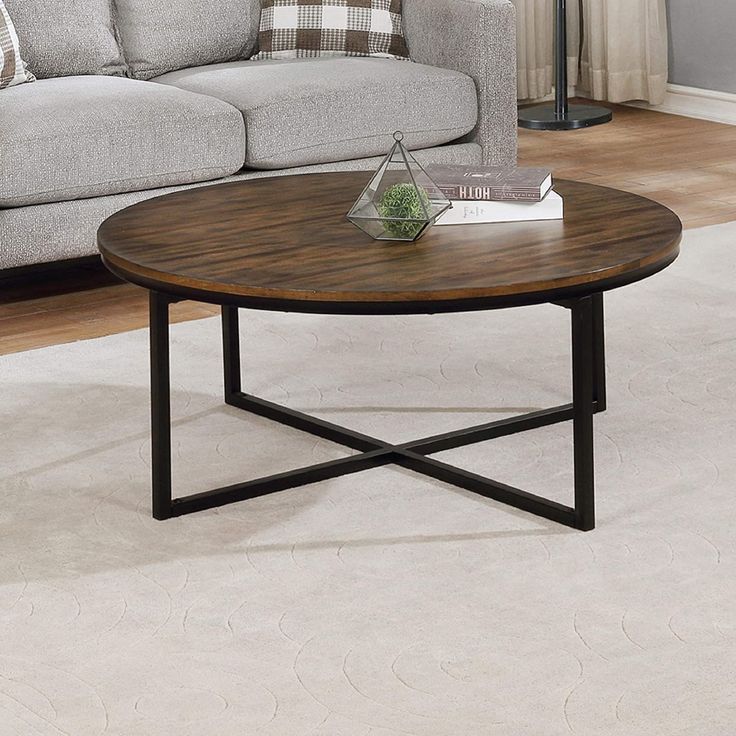 Mid century-inspired Coffee Table | High-gloss top | Metal Body | industrial design